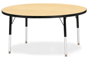 Berries® Round Activity Table - 48" Diameter, E-height - Maple/Black/Black