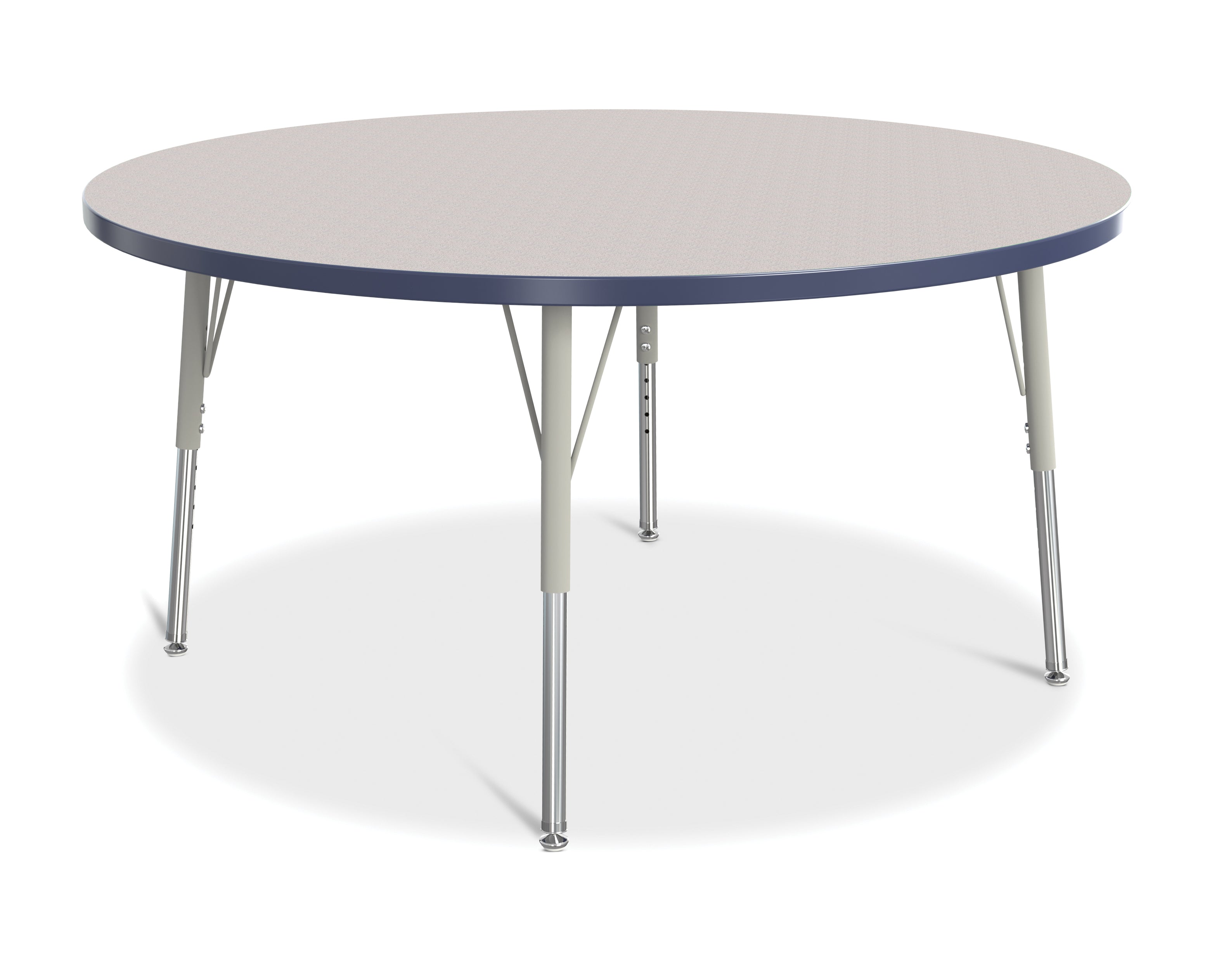 Berries® Round Activity Table - 48" Diameter, E-height - Freckled Gray/Navy/Gray