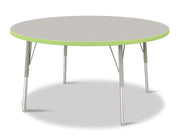 Berries® Round Activity Table - 48" Diameter, E-height - Freckled Gray/Key Lime/Gray