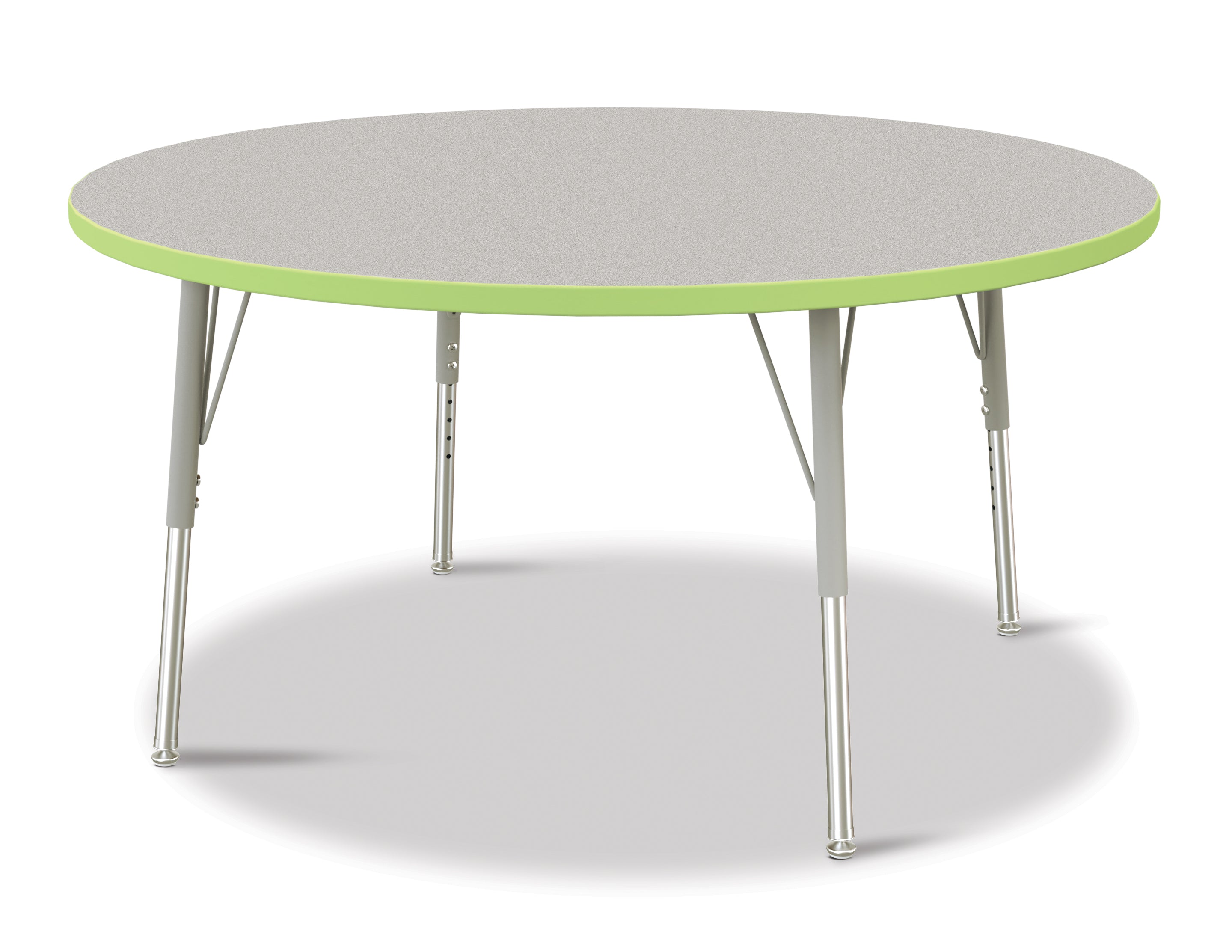 Berries® Round Activity Table - 48" Diameter, E-height - Freckled Gray/Key Lime/Gray