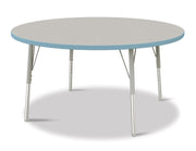 Berries® Round Activity Table - 48" Diameter, E-height - Freckled Gray/Coastal Blue/Gray