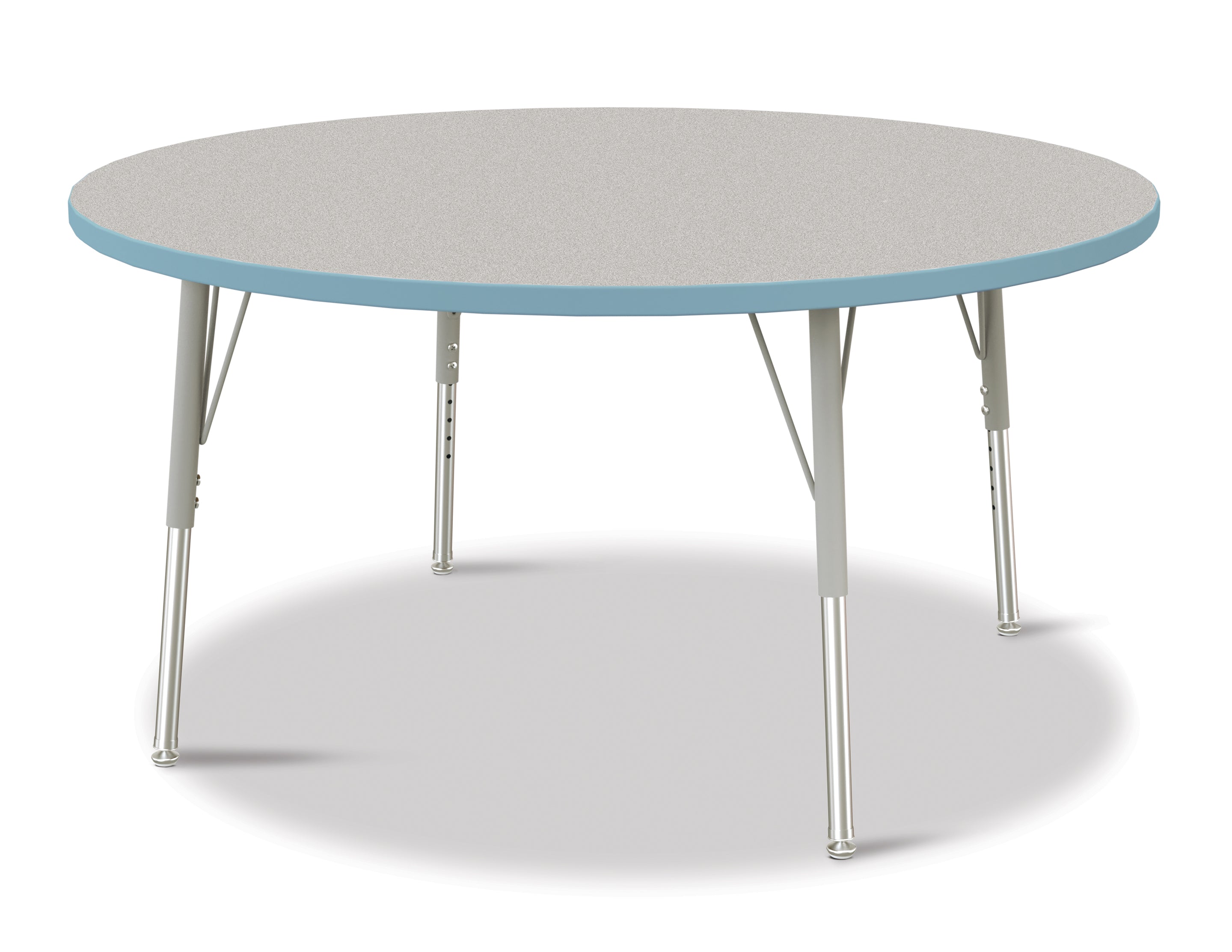 Berries® Round Activity Table - 48" Diameter, E-height - Freckled Gray/Coastal Blue/Gray