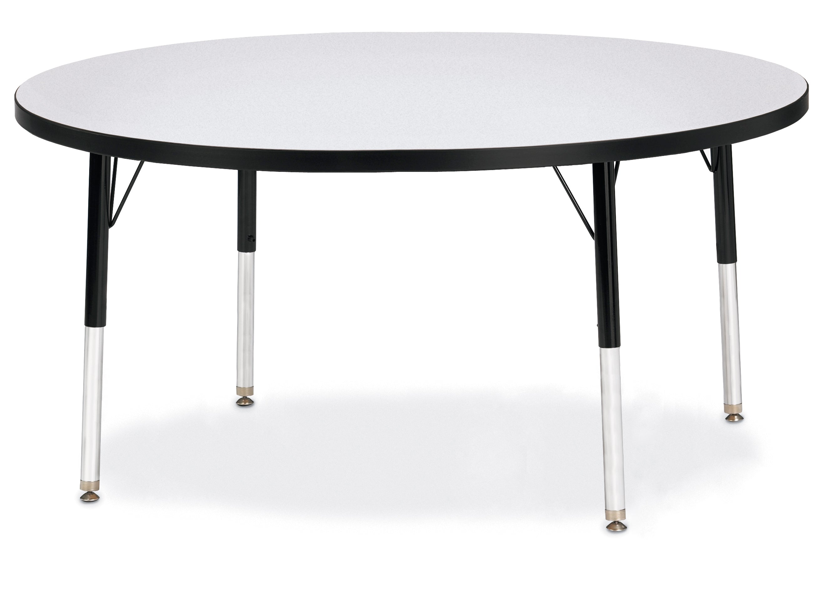 Berries® Round Activity Table - 48" Diameter, Mobile - Freckled Gray/Purple/Gray