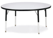Berries® Round Activity Table - 48" Diameter, E-height - Freckled Gray/Black/Black