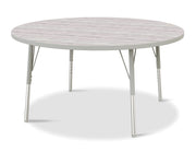 Berries® Round Activity Table - 48" Diameter, E-height - Driftwood Gray/Gray/Gray