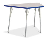Berries® Trapezoid Activity Tables - 24" X 48", A-height - Freckled Gray/Blue/Gray