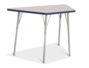 Berries® Trapezoid Activity Tables - 24" X 48", A-height - Freckled Gray/Navy/Gray