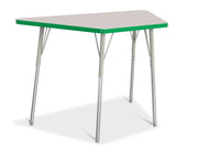 Berries® Trapezoid Activity Tables - 24" X 48", A-height - Freckled Gray/Green/Gray