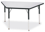 Berries® Trapezoid Activity Tables - 24" X 48", A-height - Freckled Gray/Black/Black
