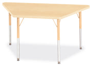 Berries® Trapezoid Activity Tables - 24" X 48", A-height - Maple/Maple/Camel