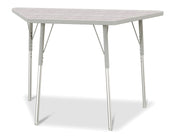 Berries® Trapezoid Activity Table - 24" X 48", A-height - Driftwood Gray/Gray/Gray