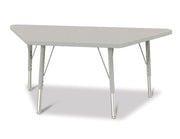 Berries® Trapezoid Activity Tables - 24" X 48", A-height - Freckled Gray/Gray/Gray