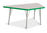 Berries® Trapezoid Activity Tables - 24" X 48", E-height - Freckled Gray/Green/Gray