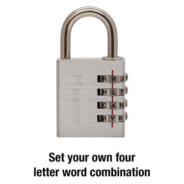 1-9/16in (40mm) Wide Set Your Own WORD Combination Padlock