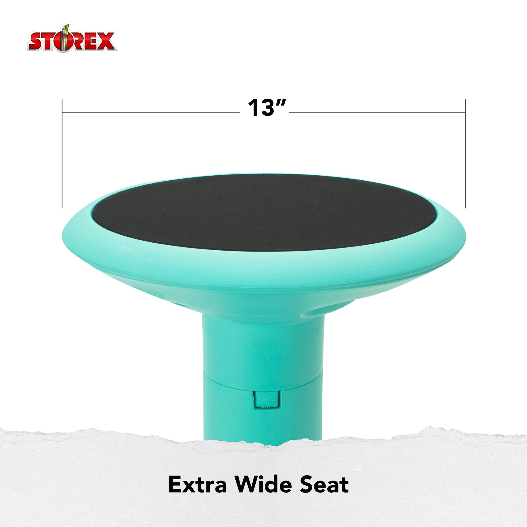 Wiggle stool, 12 to 18-inch, Teal