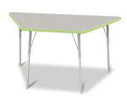 Berries® Trapezoid Activity Tables - 30" X 60", A-height - Freckled Gray/Key Lime/Gray