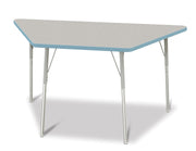 Berries® Trapezoid Activity Tables - 30" X 60", A-height - Freckled Gray/Coastal Blue/Gray