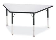 Berries® Trapezoid Activity Tables - 30" X 60", A-height - Freckled Gray/Black/Black
