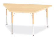 Berries® Trapezoid Activity Tables - 30" X 60", A-height - Maple/Maple/Camel
