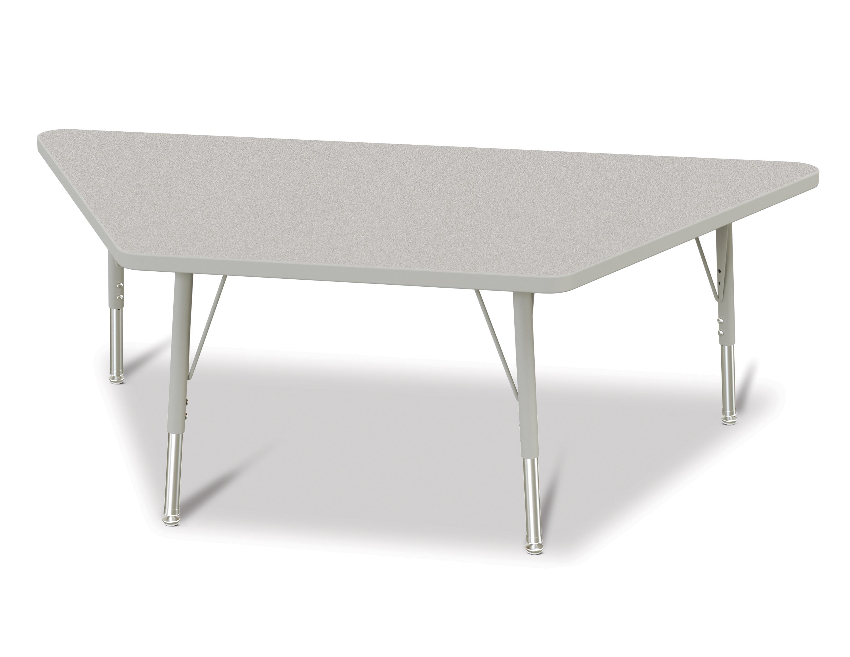 Berries® Trapezoid Activity Tables - 30" X 60", E-height - Freckled Gray/Gray/Gray