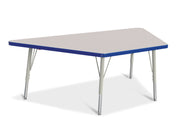 Berries® Trapezoid Activity Tables - 30" X 60", E-height - Freckled Gray/Blue/Gray