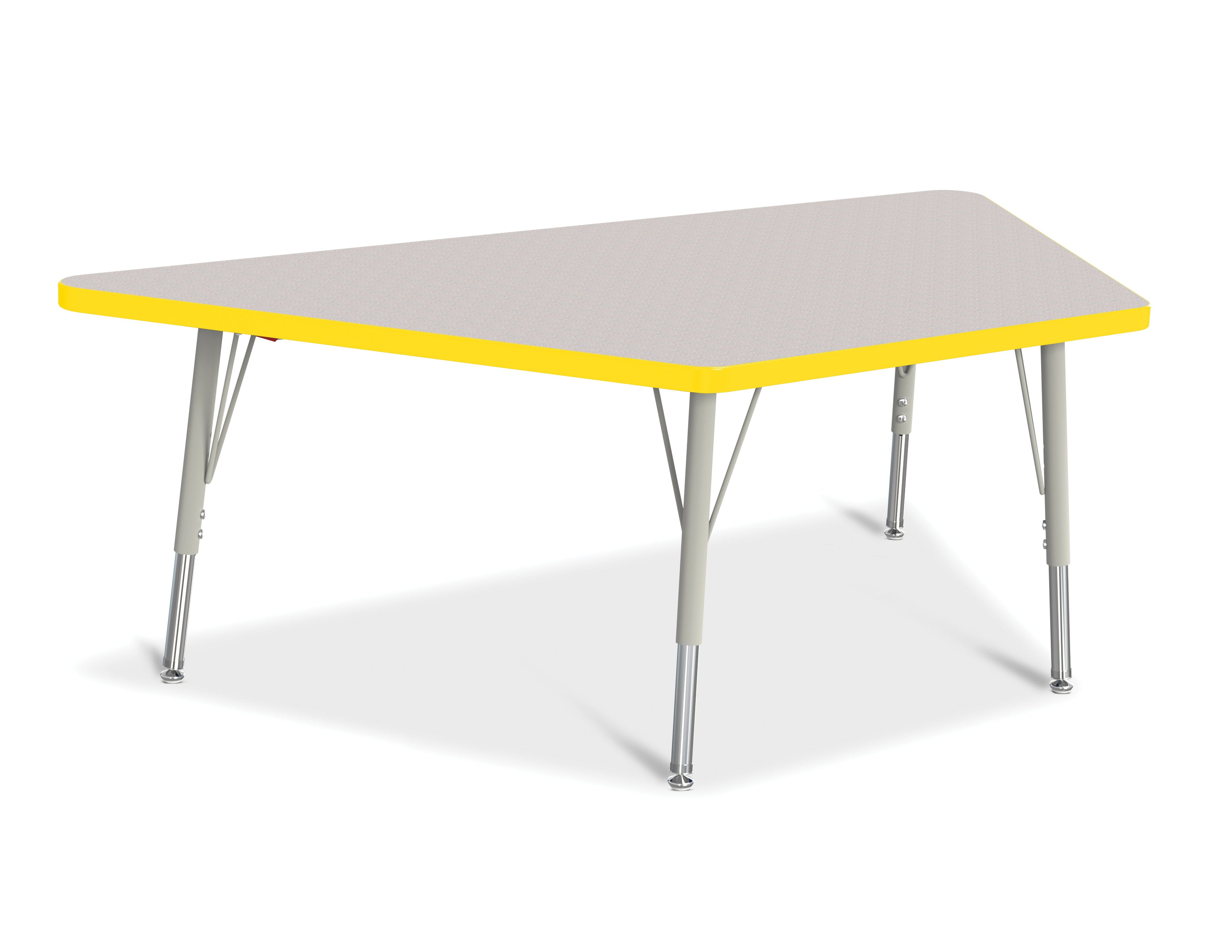 Berries® Trapezoid Activity Tables - 30" X 60", Mobile - Freckled Gray/Purple/Gray