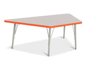 Berries® Trapezoid Activity Tables - 30" X 60", E-height - Freckled Gray/Orange/Gray