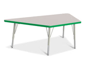Berries® Trapezoid Activity Tables - 30" X 60", E-height - Freckled Gray/Green/Gray