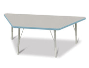 Berries® Trapezoid Activity Tables - 30" X 60", E-height - Freckled Gray/Coastal Blue/Gray