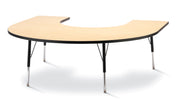 Berries® Horseshoe Activity Table - 66" X 60", A-height - Maple/Black/Black