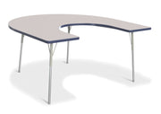 Berries® Horseshoe Activity Table - 66" X 60", A-height - Freckled Gray/Navy/Gray