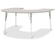 Berries® Horseshoe Activity Table - 60" X 66", A-height - Driftwood Gray/Gray/Gray
