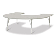 Berries® Horseshoe Activity Table - 66" X 60", E-height - Freckled Gray/Gray/Gray