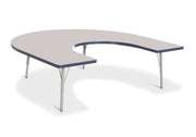 Berries® Horseshoe Activity Table - 66" X 60", E-height - Freckled Gray/Navy/Gray