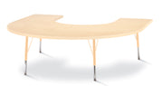 Berries® Horseshoe Activity Table - 66" X 60", E-height - Maple/Maple/Camel