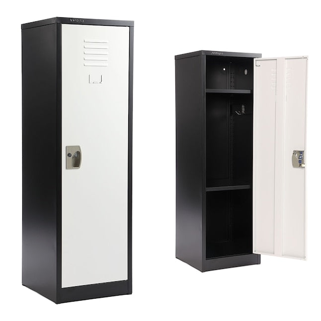 48'' Locker for Kids – Black Body With White Doors 4-Pack