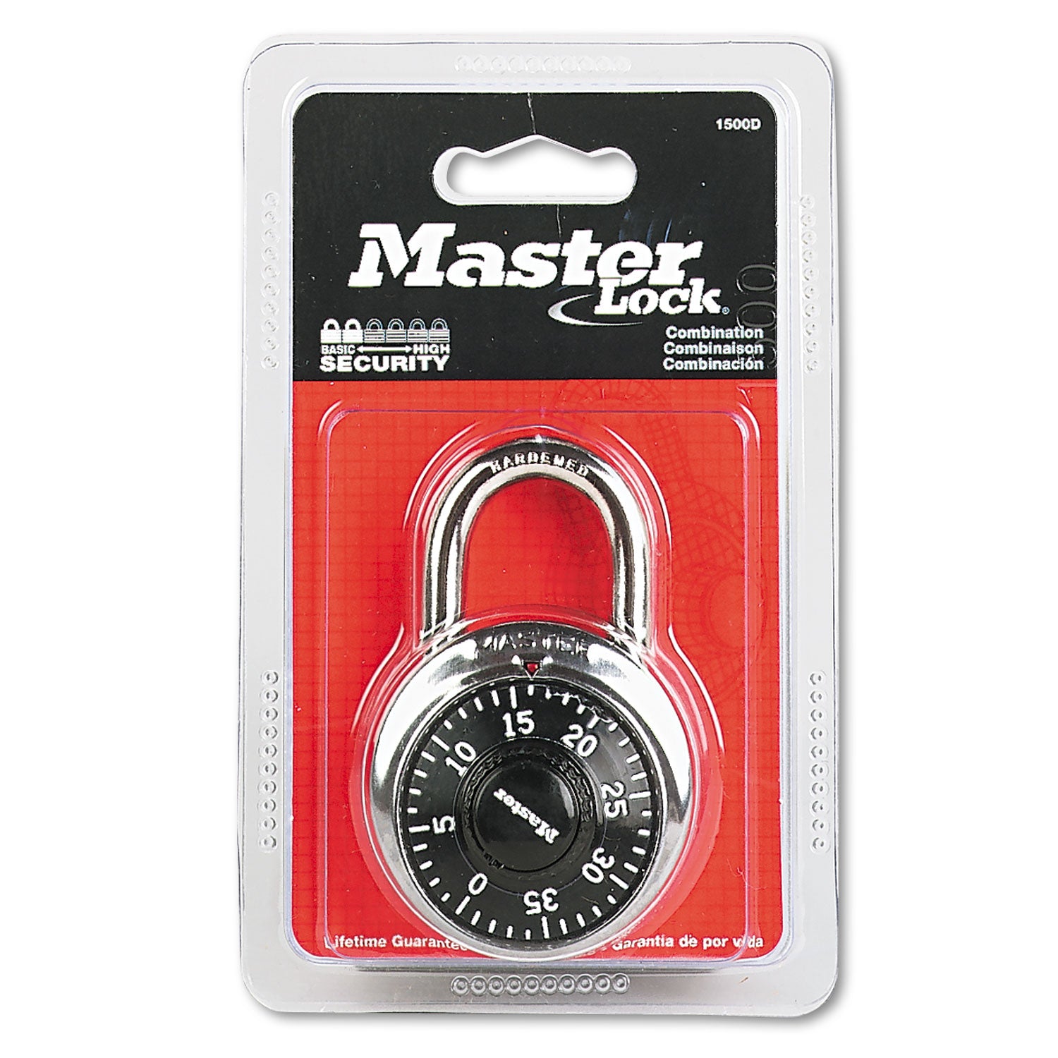 3 Digit - 0.28" Shackle Diameter - Cut Resistant, Rust Resistant - Steel - 1 Each