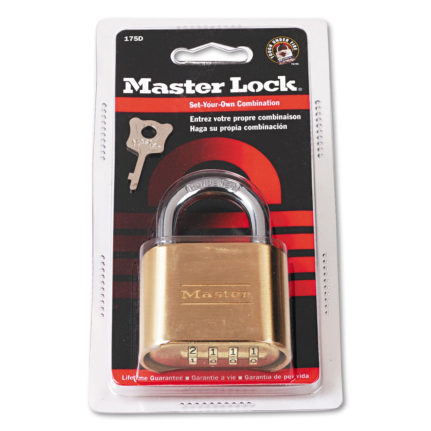 4 Digit - 0.31" Shackle Diameter - Brass - 1 Each