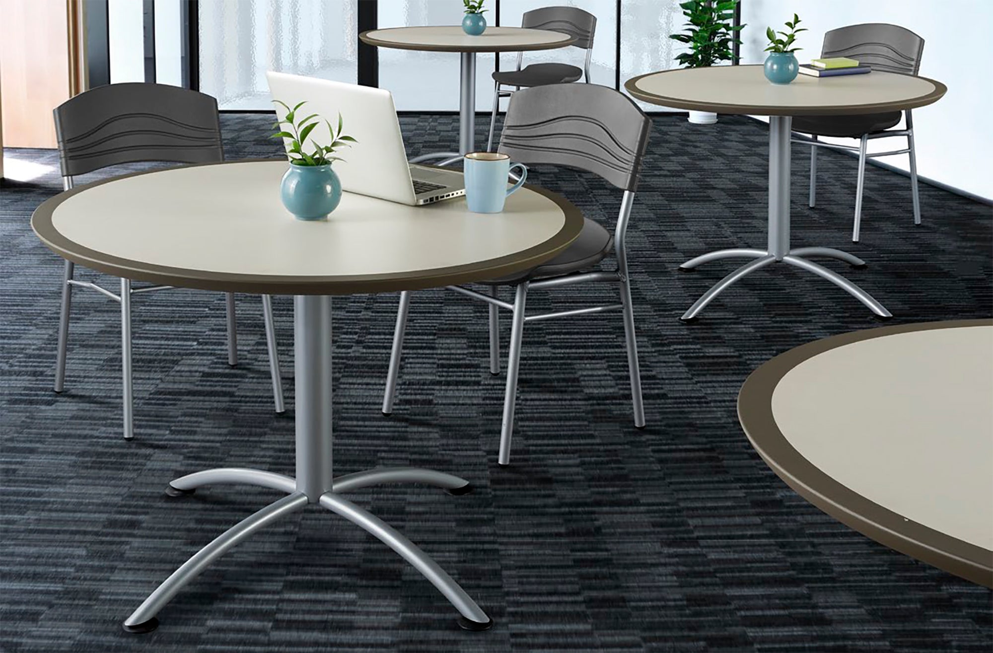 CaféWorks™ 2 Pack Chairs, Graphite - 29"H