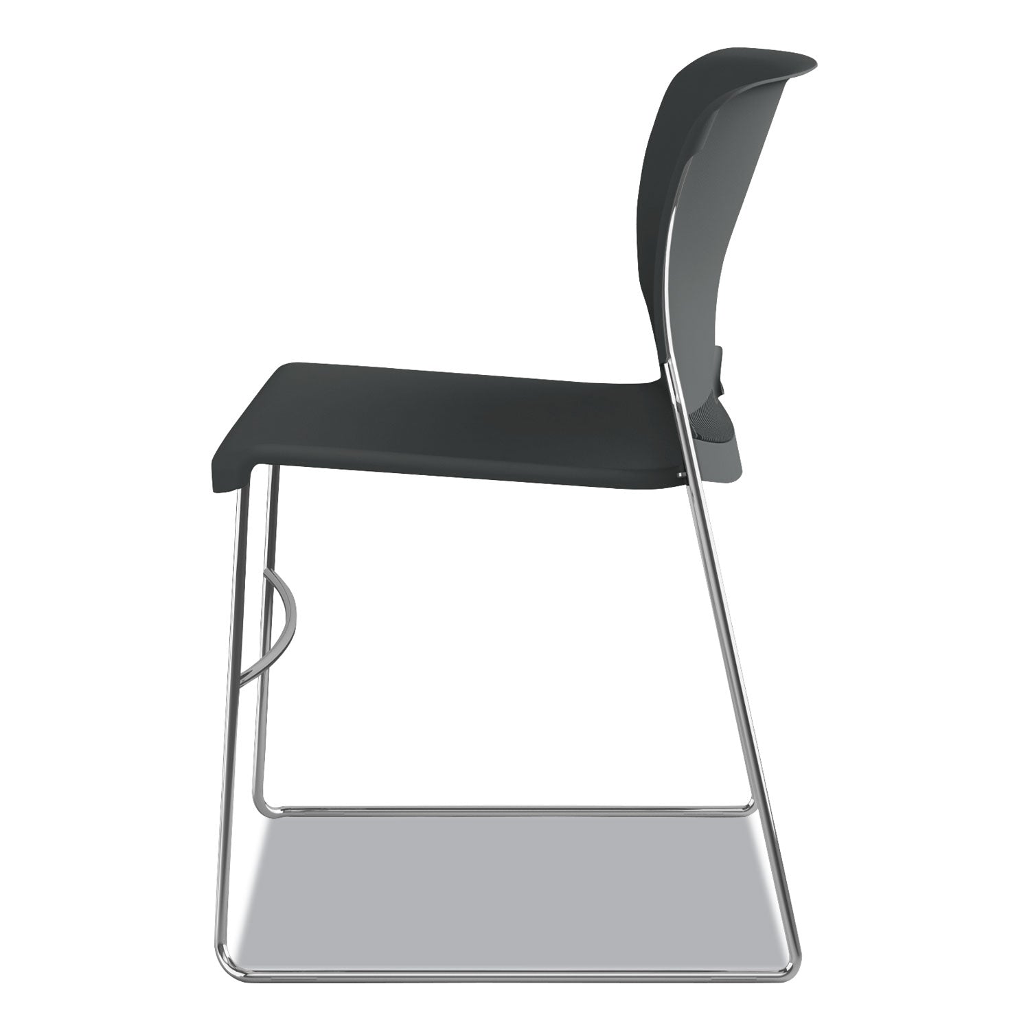 HON Olson Chair, Plastic Seat and Back, Lava Color, Chrome Steel Frame, Stackable, 4 per Carton