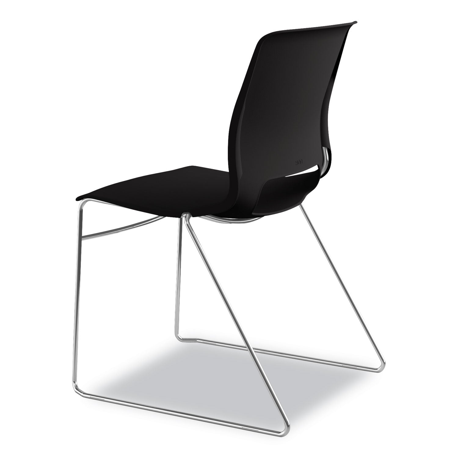 Onyx Seat Color - Plastic Seat Material - Onyx Back Color - Polypropylene Back Material - Silver Frame Color - Sled Base - 4 / Carton