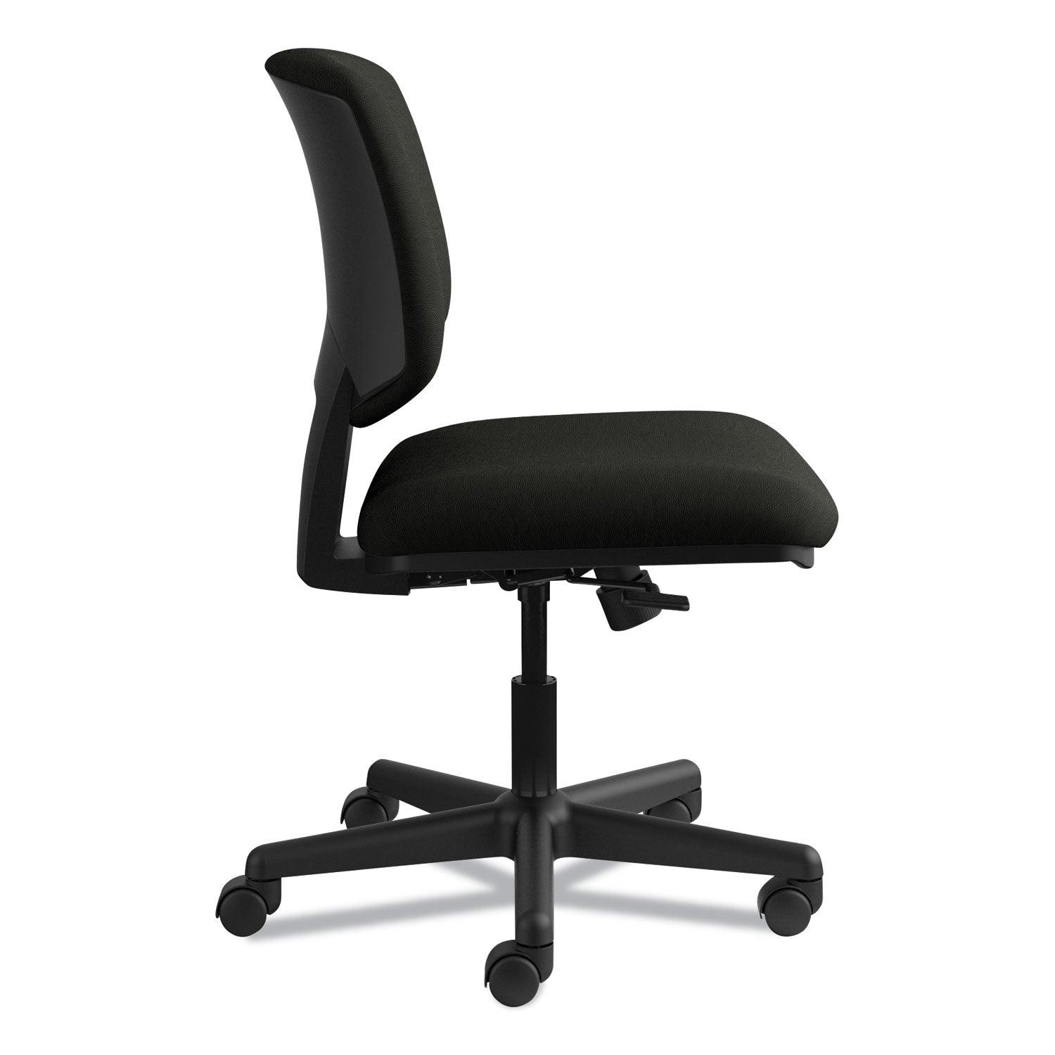 HON Volt Chair - Black Seat Color - Bonded Leather Seat Material - Black Back Color - Bonded Leather Back Material - Black Frame Color - Low Back - 5-star Base - Black - 1 Each
