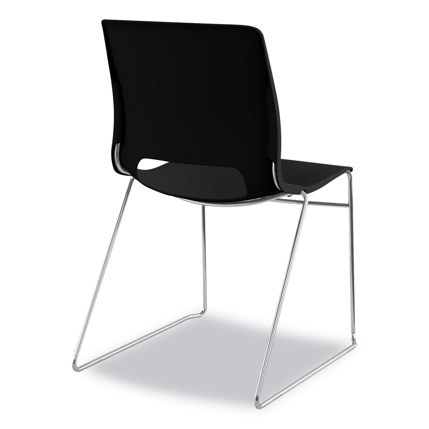 Onyx Seat Color - Plastic Seat Material - Onyx Back Color - Polypropylene Back Material - Silver Frame Color - Sled Base - 4 / Carton
