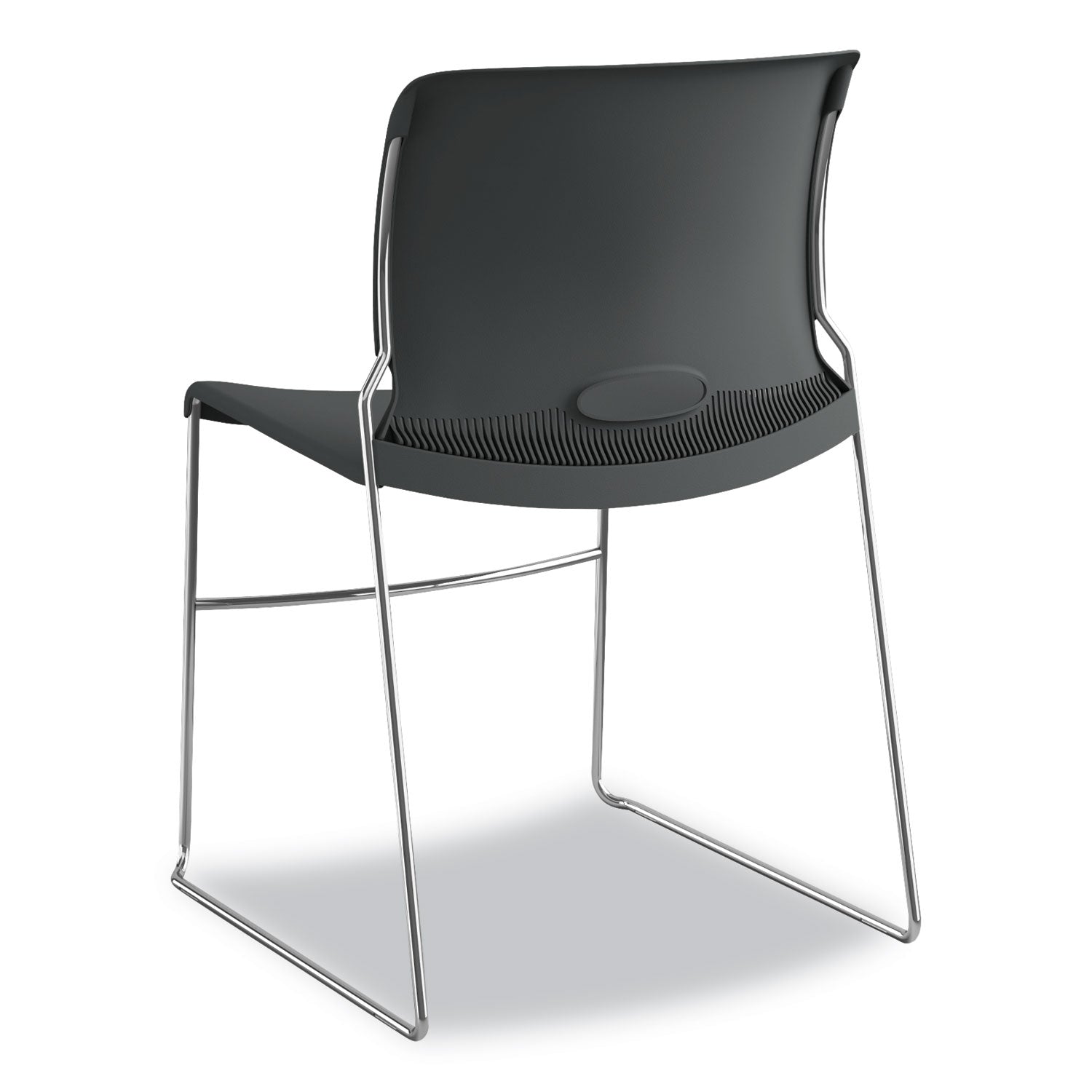 HON Olson Chair, Plastic Seat and Back, Lava Color, Chrome Steel Frame, Stackable, 4 per Carton