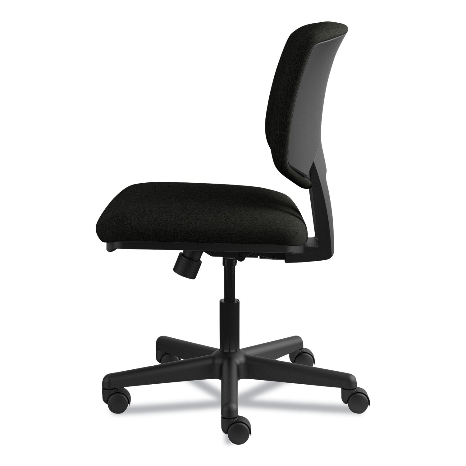 HON Volt Chair - Black Seat Color - Bonded Leather Seat Material - Black Back Color - Bonded Leather Back Material - Black Frame Color - Low Back - 5-star Base - Black - 1 Each