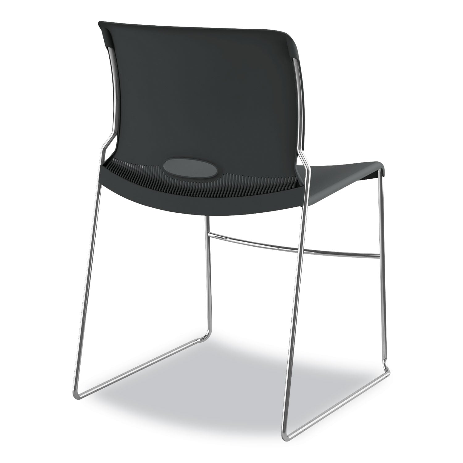 HON Olson Chair, Plastic Seat and Back, Lava Color, Chrome Steel Frame, Stackable, 4 per Carton