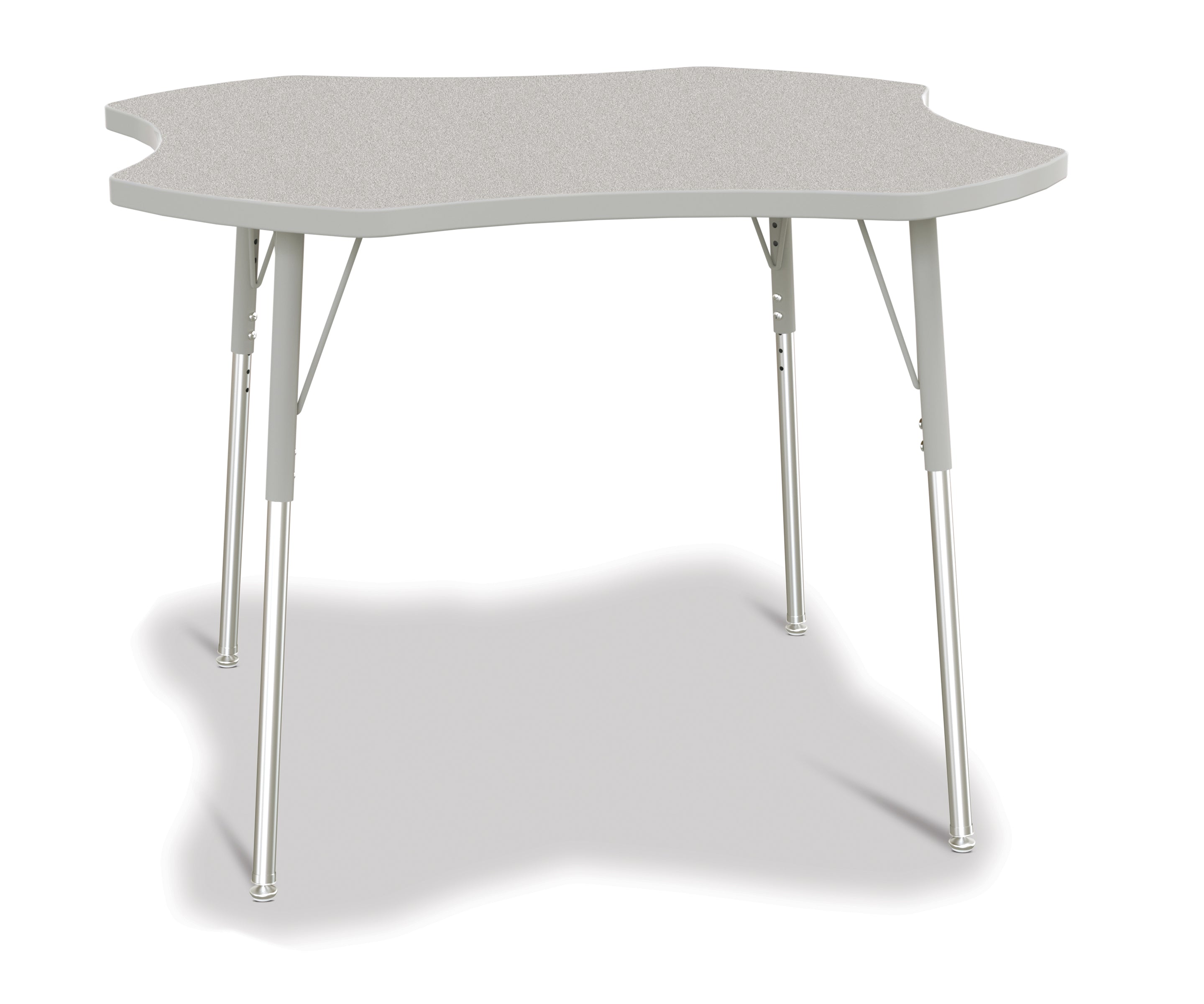 Berries® Four Leaf Activity Table, A-height - Freckled Gray/Gray/Gray