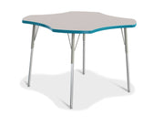 Berries® Four Leaf Activity Table, A-height - Freckled Gray/Teal/Gray