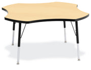 Berries® Four Leaf Activity Table, A-height - Maple/Black/Black