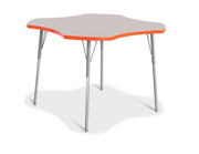 Berries® Four Leaf Activity Table, A-height - Freckled Gray/Orange/Gray